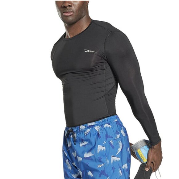 Reebok Men's Workout Ready Compression Long-Sleeve T-Shirt - Picture 3 of 6